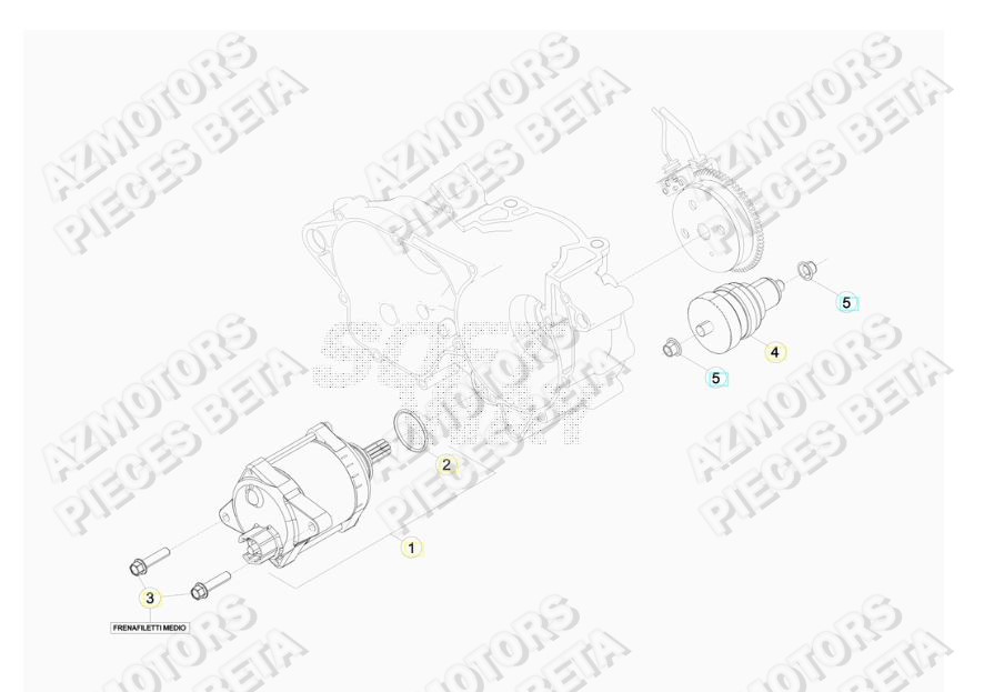 Demarreur BETA Pieces BETA RR RACING 2T 250 - (2019)