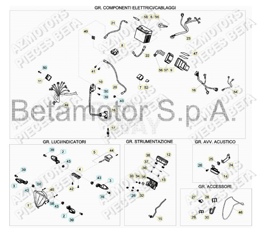 Equipement Electrique BETA Pieces BETA RR RACING 2T 250 - (2019)