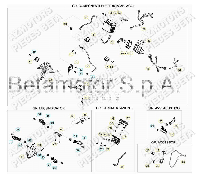 EQUIPEMENT_ELECTRIQUE BETA Pieces BETA RR RACING 2T 250 - (2019)