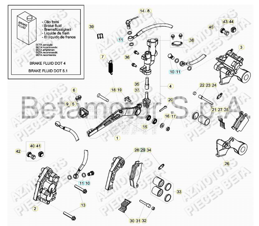 FREINS BETA Pieces BETA RR RACING 2T 250 - (2019)