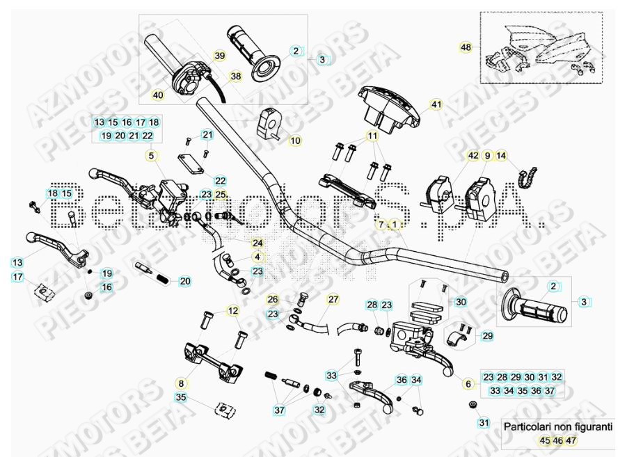 JEU PROTEGE-MAINS RR -BLANC- pour GUIDON de RR 250 2T RACING MY19