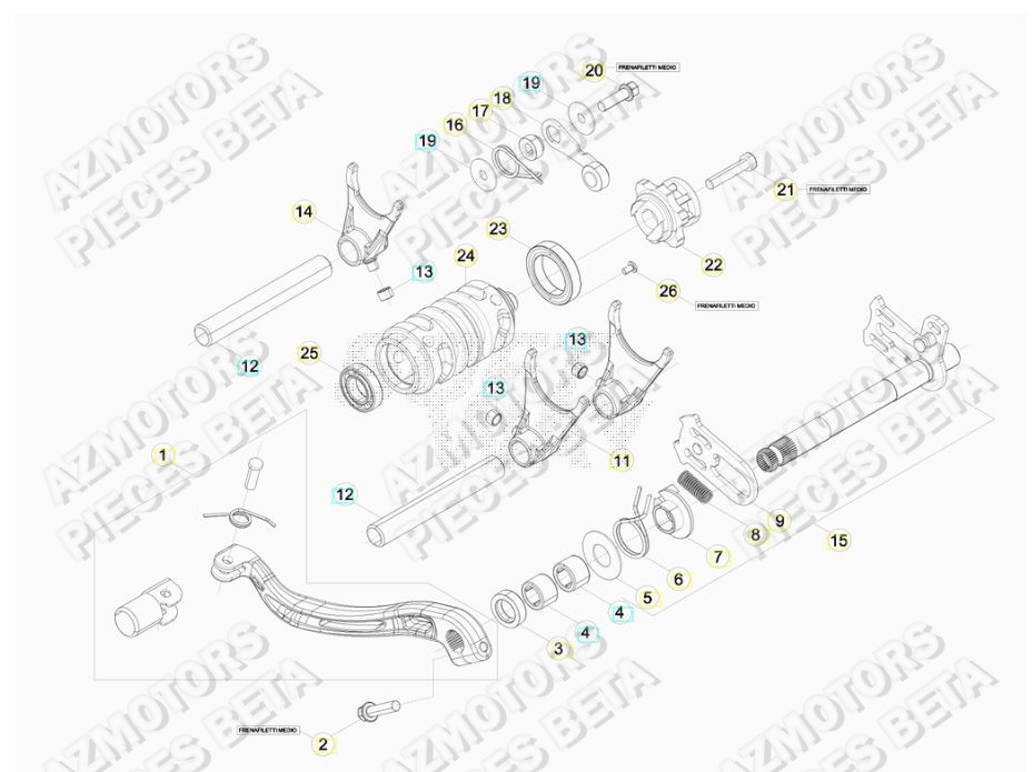 Selecteur De Vitesses BETA Pieces BETA RR RACING 2T 250 - (2019)