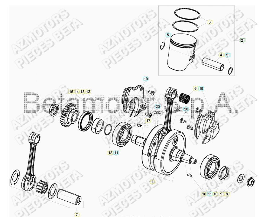 Vilebrequin BETA Pieces BETA RR RACING 2T 250 - (2019)