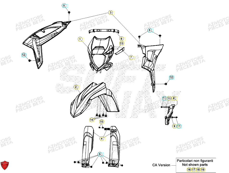 CARENAGES AVANT pour RR 250 RACING 2024