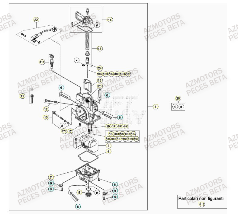 Carburateur BETA Pieces BETA RR RACING 2T 250 - (2020)