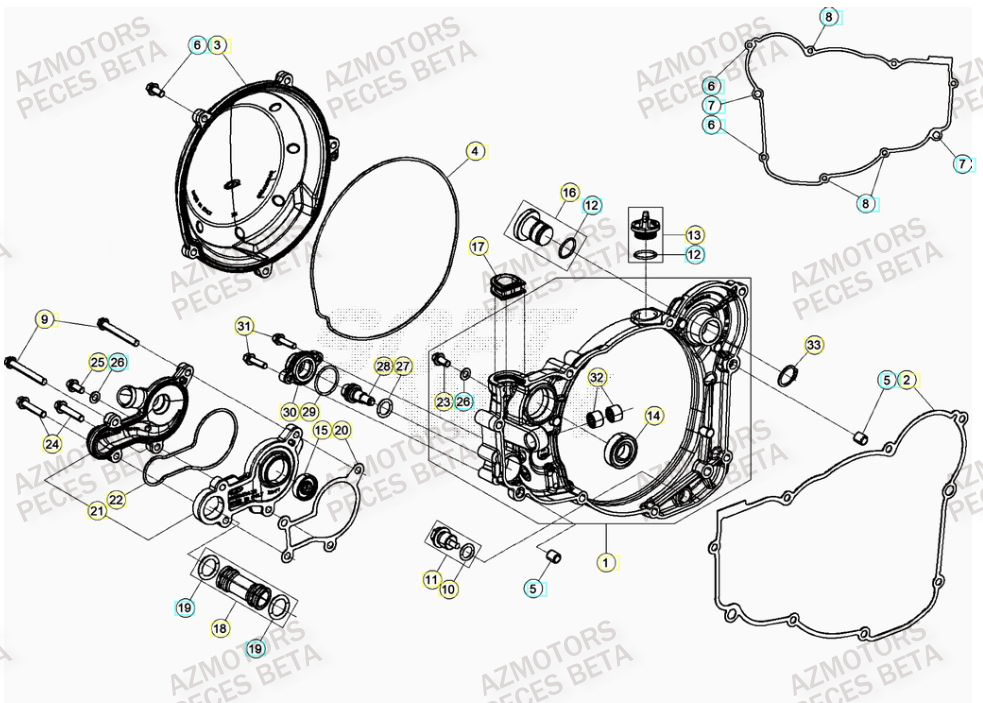 Couvercle Embrayage BETA Pieces BETA RR RACING 2T 250 - (2020)