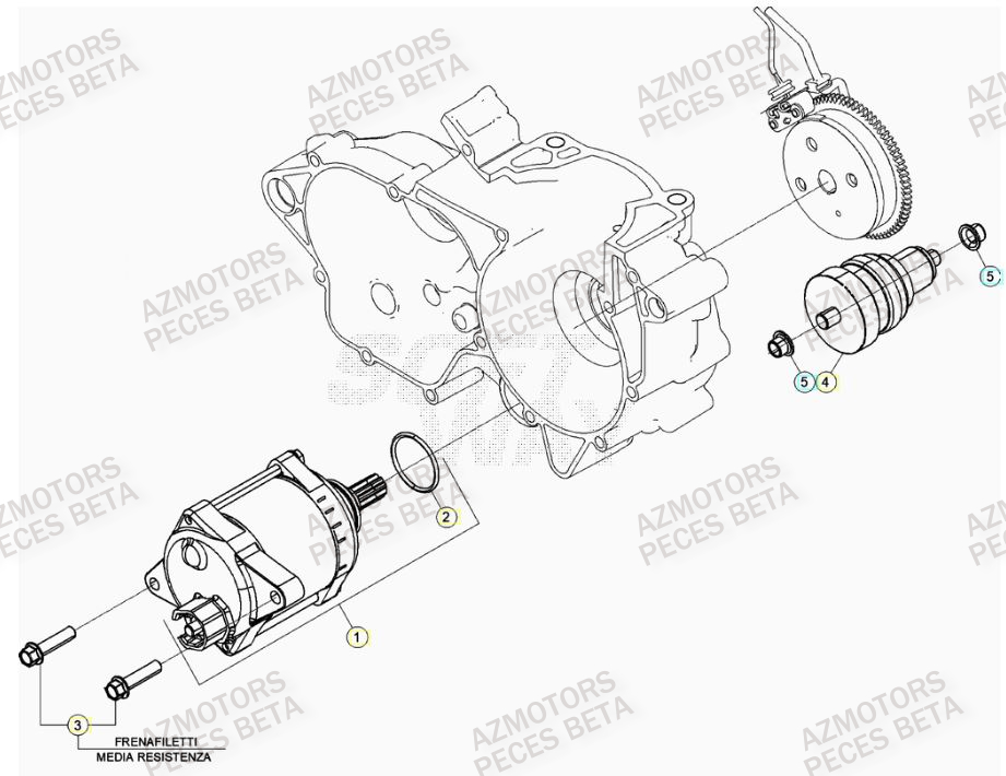 Demarreur BETA Pieces BETA RR RACING 2T 250 - (2020)