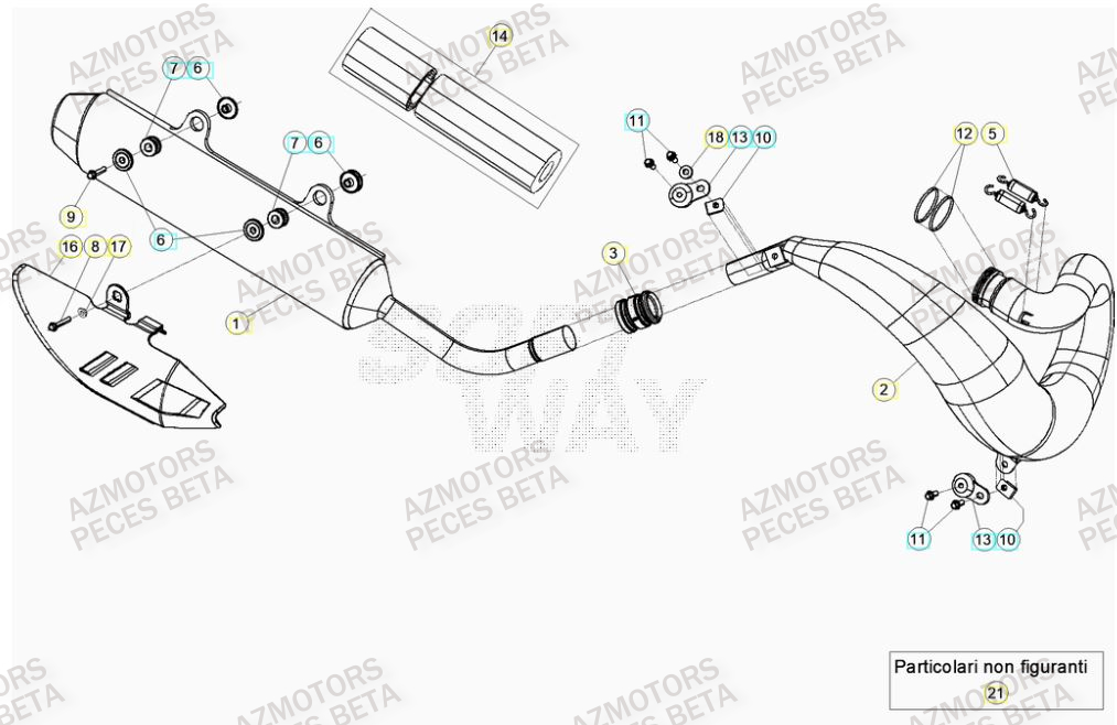 Echappement BETA Pieces BETA RR RACING 2T 250 - (2020)