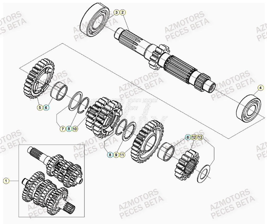 Boite A Vitesses BETA Pieces BETA RR RACING 2T 250 - (2021)