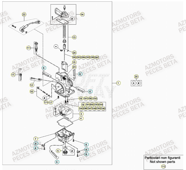 Carburateur BETA Pieces BETA RR RACING 2T 250 - (2021)