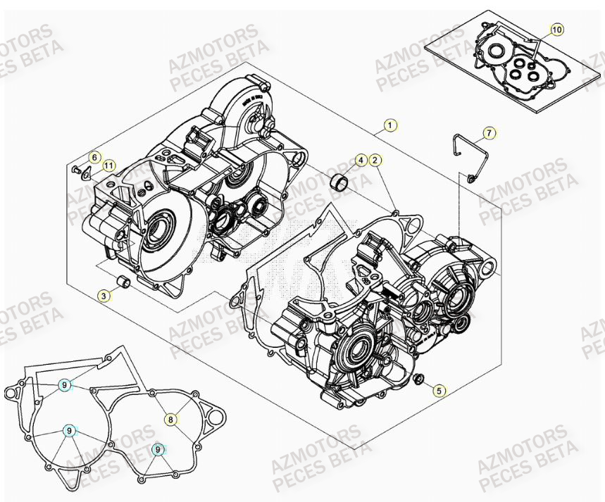 Carter Moteur BETA Pieces BETA RR RACING 2T 250 - (2021)