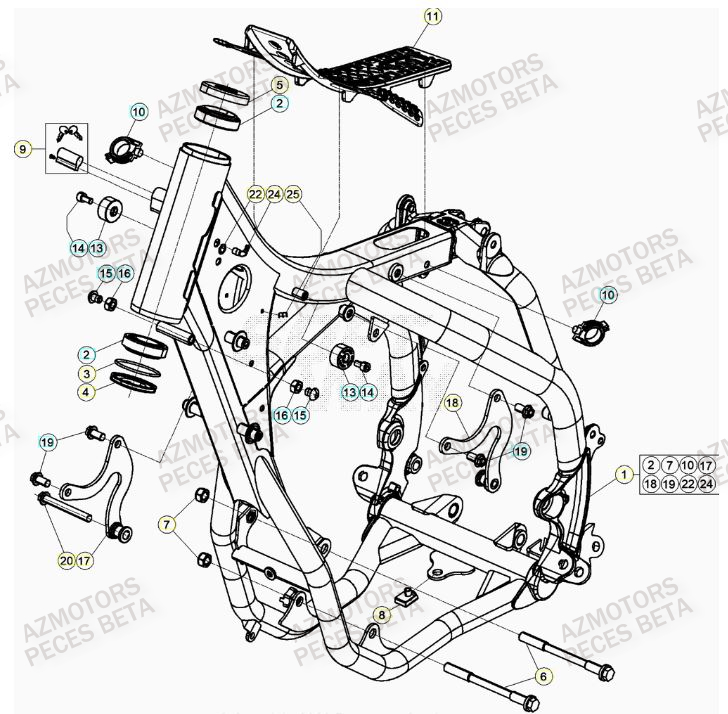 CHASSIS BETA RR 250 RACING MY21