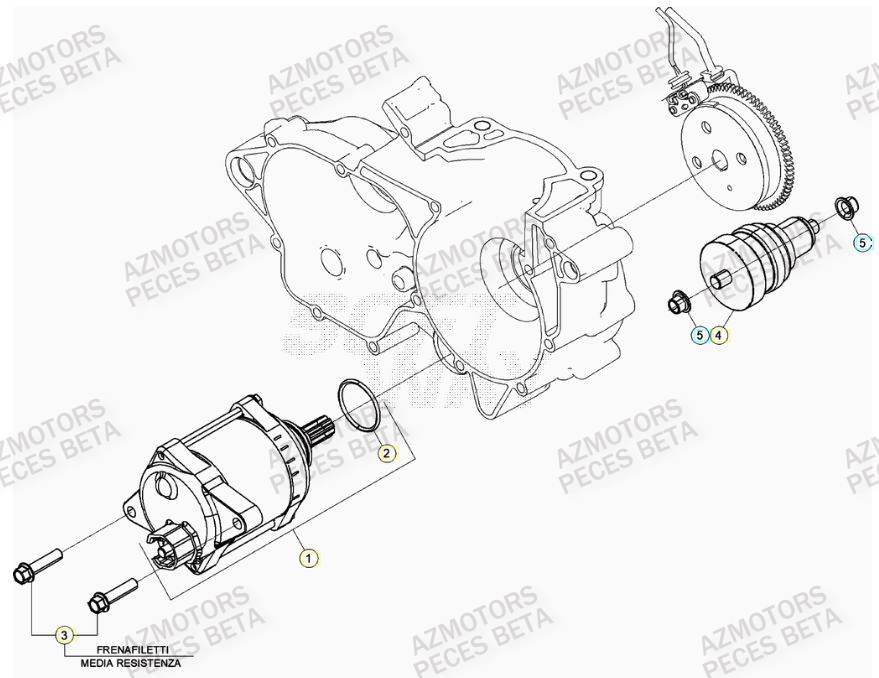 Demarreur BETA Pieces BETA RR RACING 2T 250 - (2021)