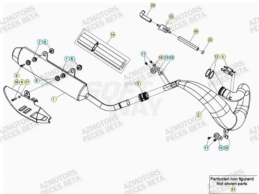 Echappement BETA Pieces BETA RR RACING 2T 250 - (2021)