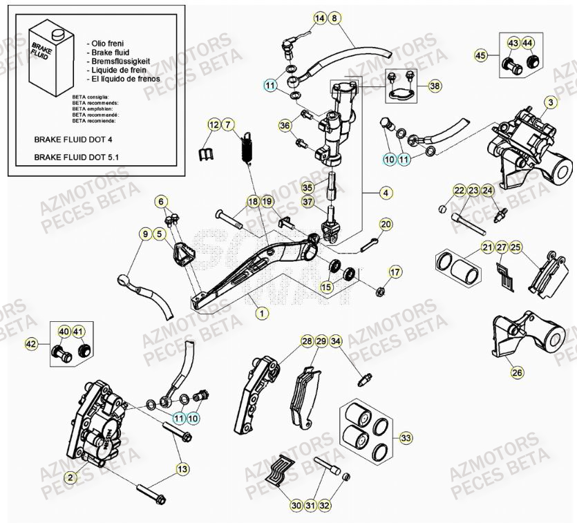 Frein BETA Pieces BETA RR RACING 2T 250 - (2021)