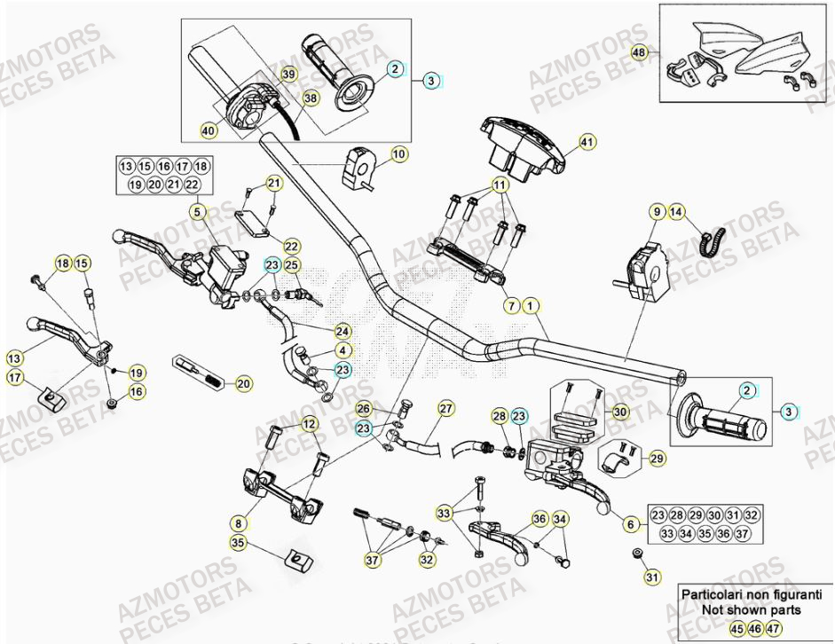 JEU PROTEGE-MAINS RR -BLANC- pour GUIDON de RR 250 RACING MY21