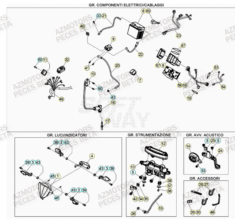 SYSTEME_ELECTRIQUE BETA Pieces BETA RR 2T 250 - (2021)