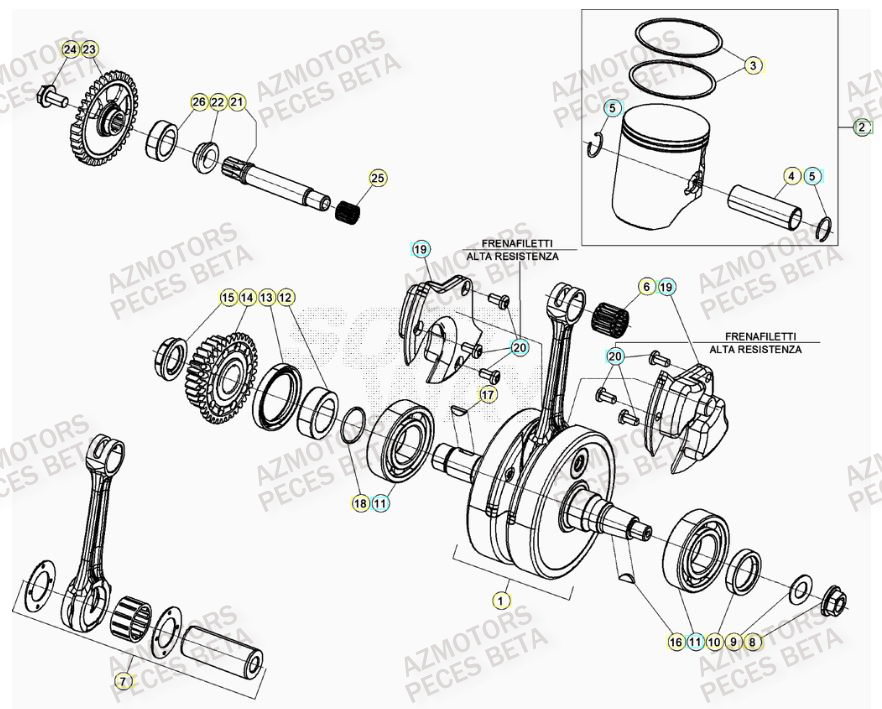 Vilebrequin BETA Pieces BETA RR RACING 2T 250 - (2021)