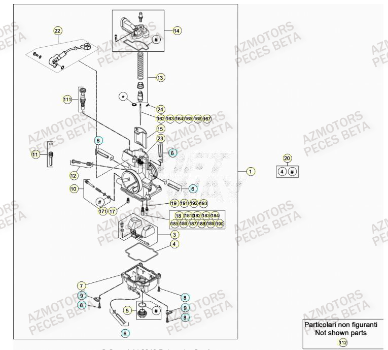 Carburateur BETA Pieces BETA RR RACING 2T 250 - (2022)