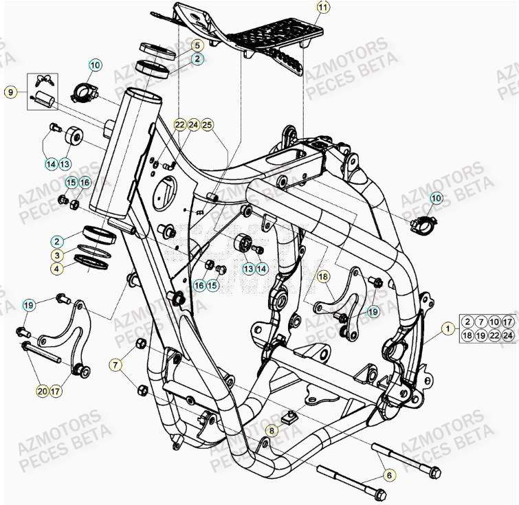 Chassis BETA Pieces BETA RR RACING 2T 250 - (2022)