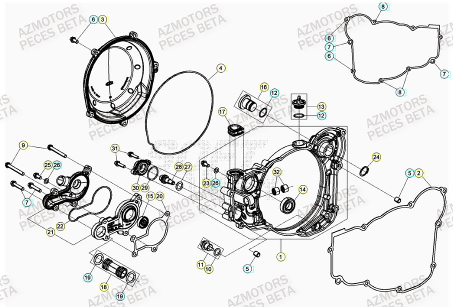 BOUCHON REMPL. D HUILE BETA pour COUVERCLE EMBRAYAGE de RR 250 RACING MY22