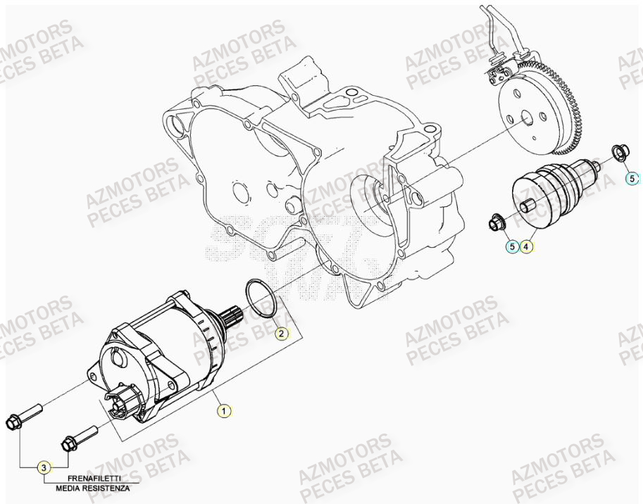 Demarreur BETA Pieces BETA RR RACING 2T 250 - (2022)