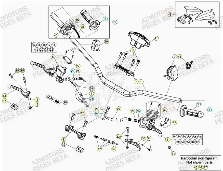 JEU PROTEGE-MAINS RR BETA pour GUIDON de RR 250 RACING MY22