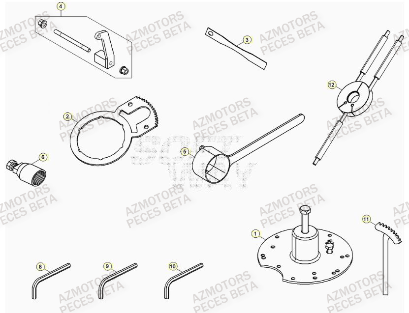 Outils BETA Pieces BETA RR RACING 2T 250 - (2022)