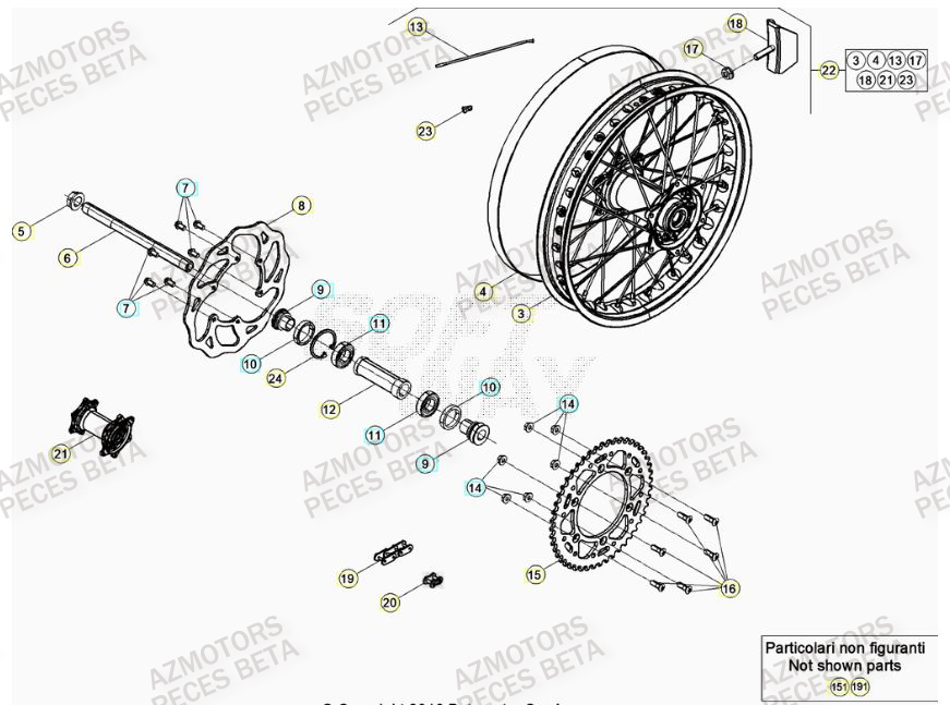 COURONNE Z.49 BETA pour ROUE ARRIERE de RR 250 RACING MY22
