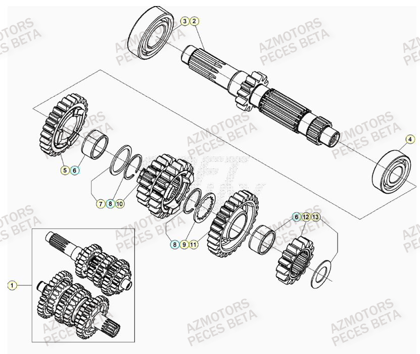 Boite A Vitesses BETA Pieces BETA RR RACING 2T 250 - (2023)