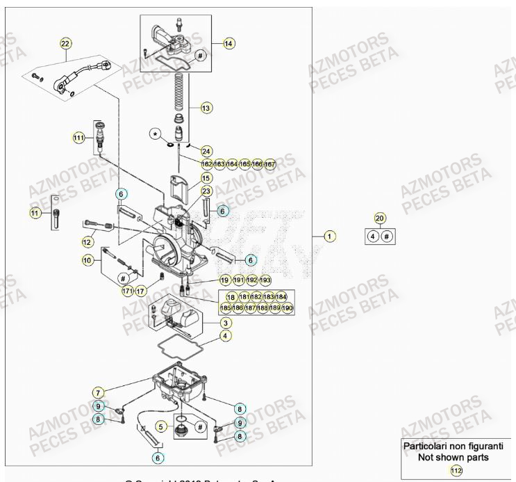 Carburateur BETA Pieces BETA RR RACING 2T 250 - (2023)