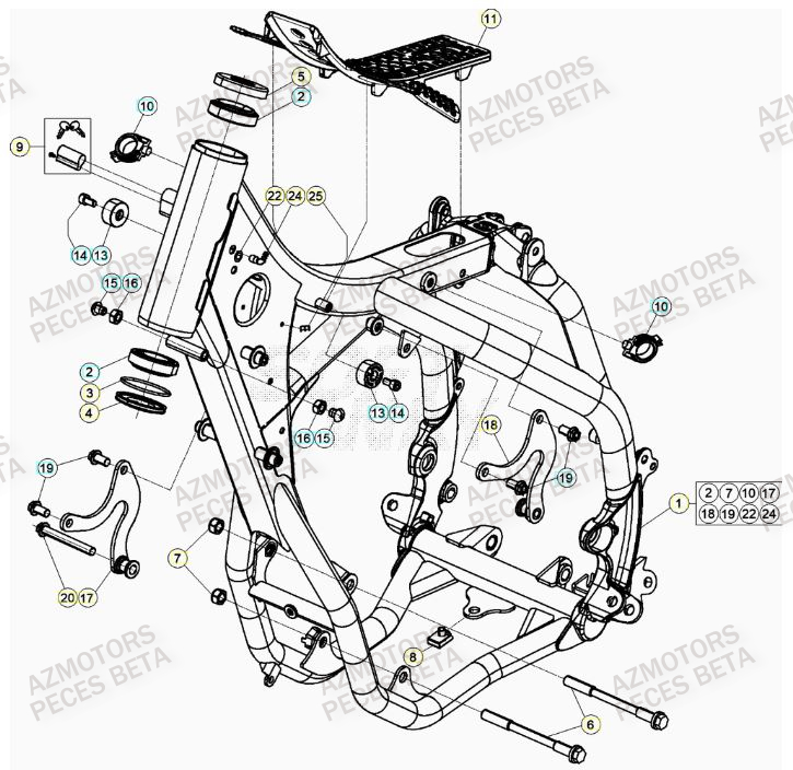 Chassis BETA Pieces BETA RR RACING 2T 250 - (2023)