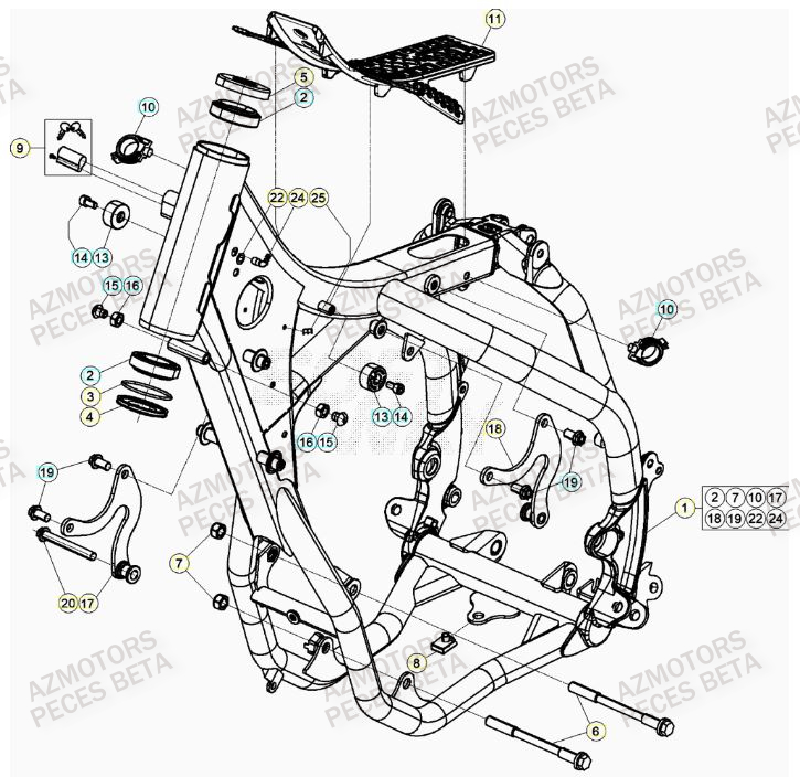 CHASSIS BETA RR 250 RACING MY23