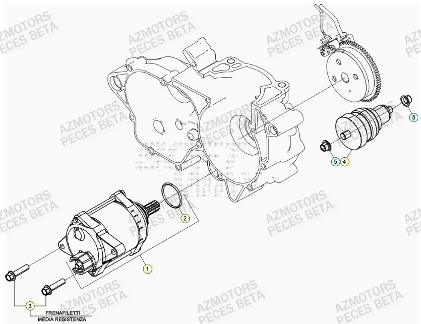 Demarreur BETA Pieces BETA RR RACING 2T 250 - (2023)