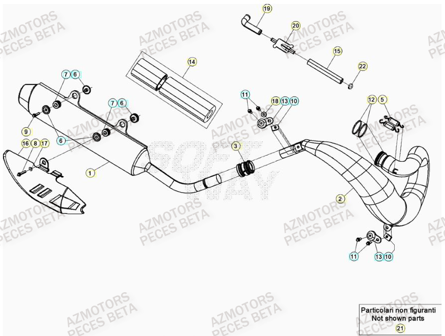 Echappement BETA Pieces BETA RR RACING 2T 250 - (2023)