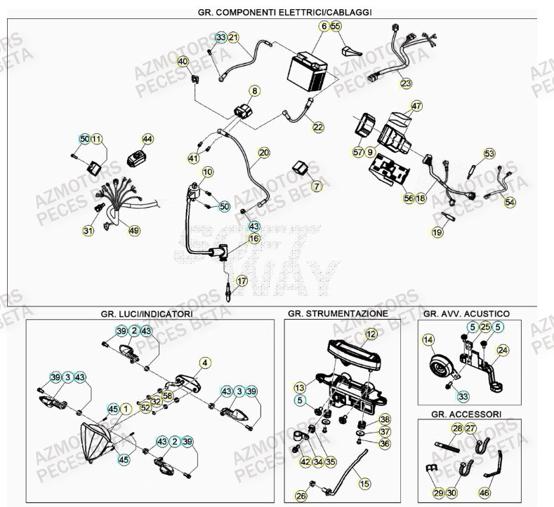 Equipement Electrique BETA Pieces BETA RR RACING 2T 250 - (2023)