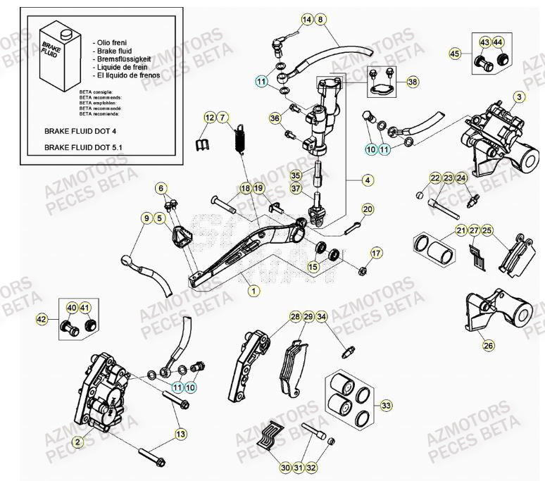Freins BETA Pieces BETA RR RACING 2T 250 - (2023)