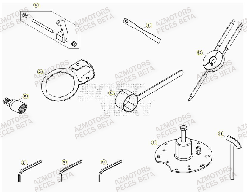 Outils BETA Pieces BETA RR RACING 2T 250 - (2023)