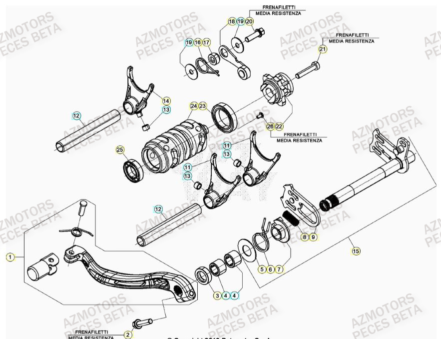 Selecteur De Vitesses BETA Pieces BETA RR RACING 2T 250 - (2023)