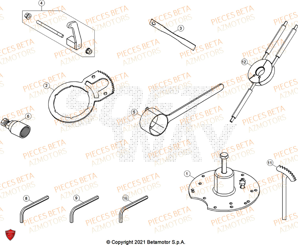 Outillage BETA Pieces BETA RR 2T 250 X-PRO - (2025)
