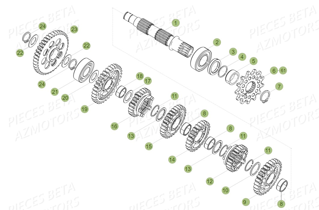 BOITE_A_VITESSES BETA Pièces BETA RR 2T 300 - (2014)