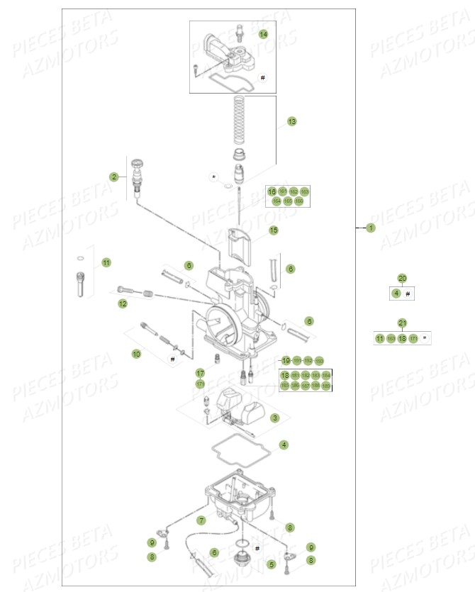 Carburateur BETA Pièces BETA RR 2T 300 - (2014)