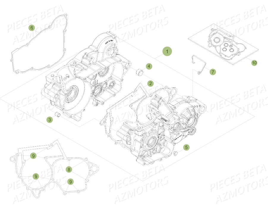 CARTER EMBRAYAGE-Du no serie 0 a 700001 pour RR 300 2T 2014