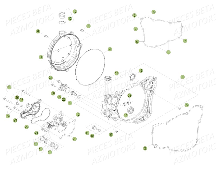 CARTER EMBRAYAGE Du no serie 700001 a 700789 BETA RR 300 2T 2014