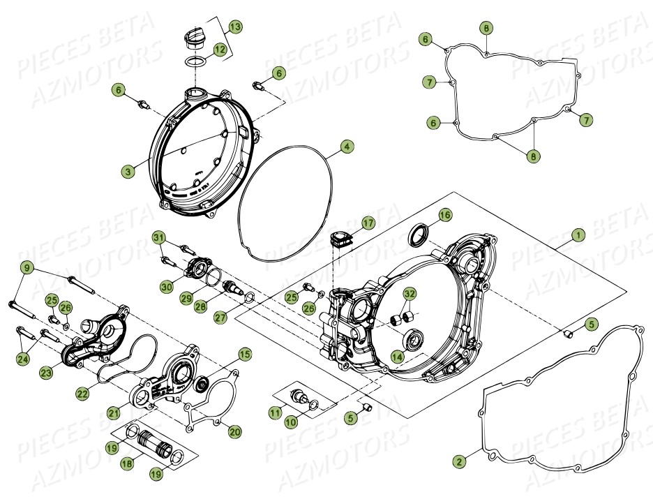 Carter Embrayage Du No Serie 700790 A 749999 BETA Pièces BETA RR 2T 300 - (2014)