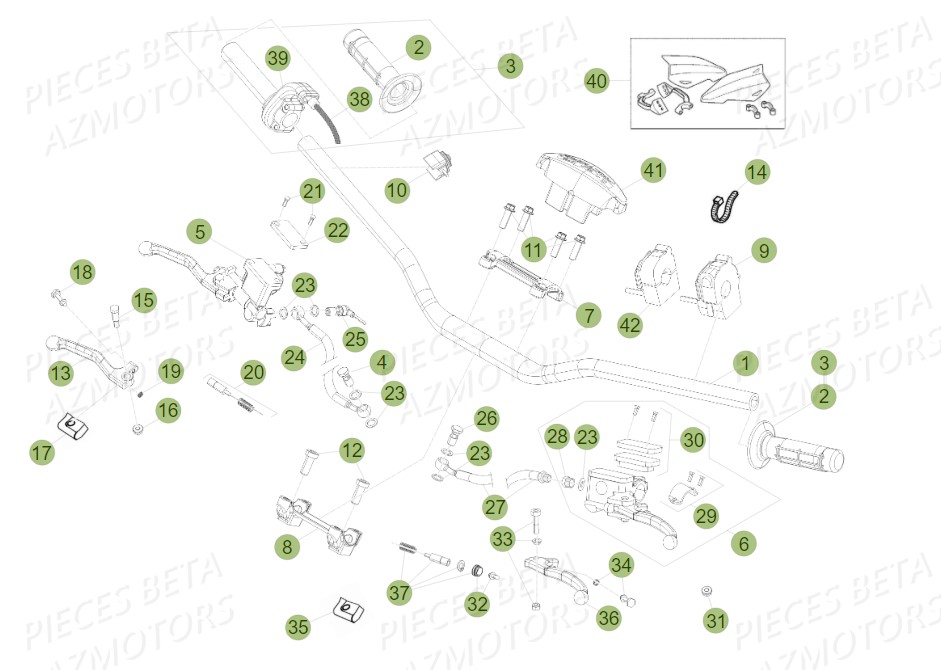 COMMANDES_GUIDON BETA Pièces BETA RR 2T 300 - (2014)