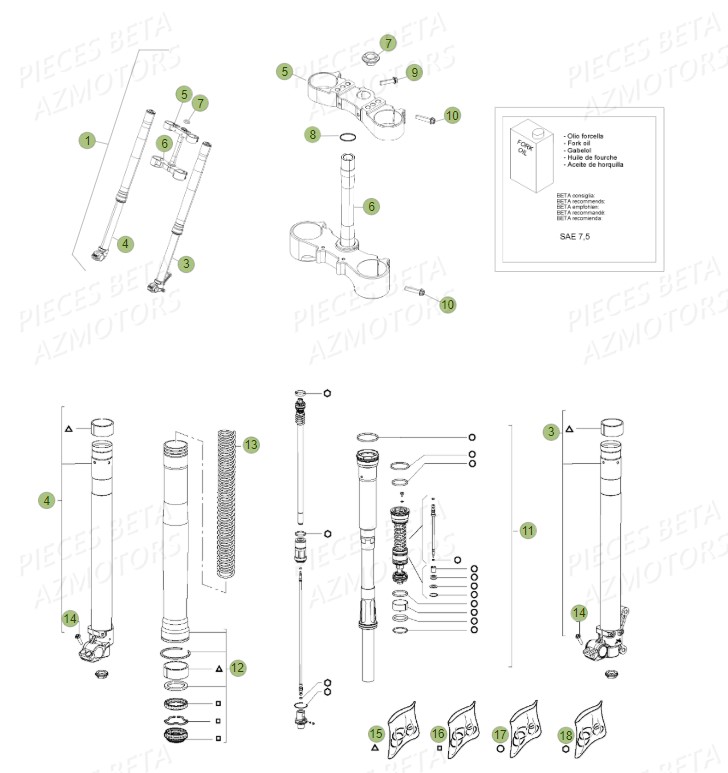 Fourche Du No Serie 750000 A 759999 BETA Pièces BETA RR 2T 300 - (2014)