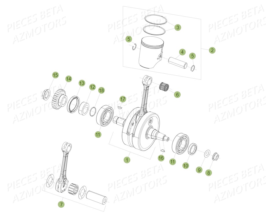 VILEBREQUIN_PISTON_CONTRE-ARBRE BETA Pièces BETA RR 2T 300 - (2014)