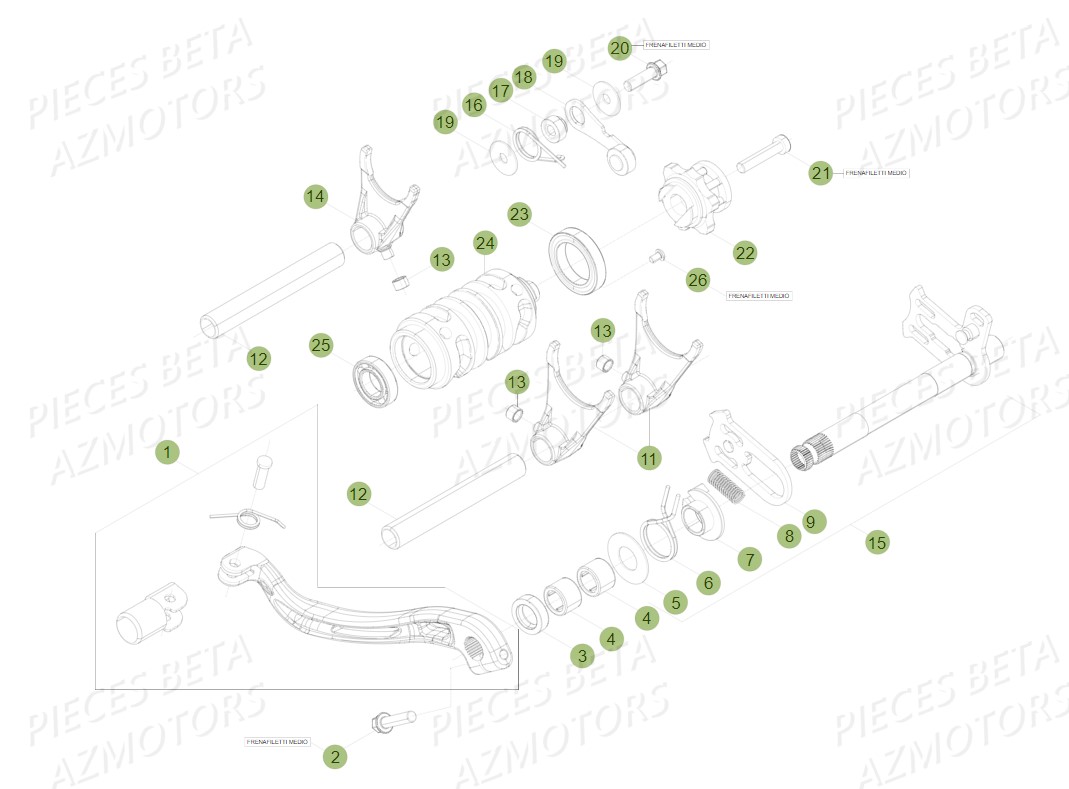 Commande Boite A Vitesses BETA Pieces BETA RR 2T 300 - (2019)