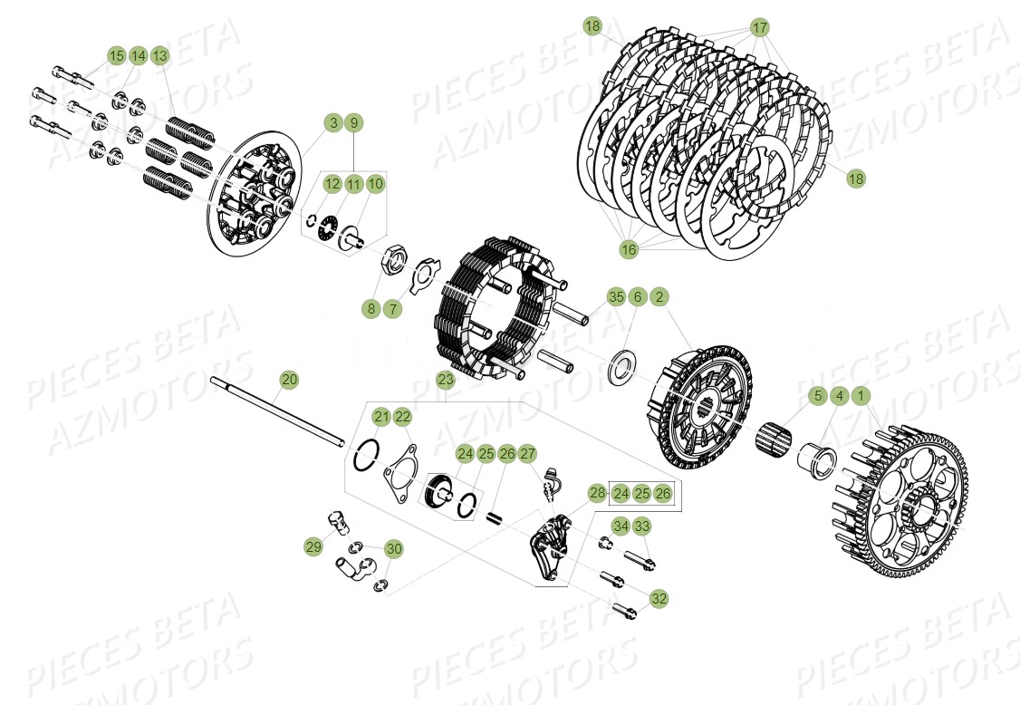 EMBRAYAGE BETA Pieces BETA RR 2T 300 - (2019)